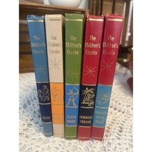 1957 LOT SET OF 5 BOOKS THE CHILDREN’S CLASSICS